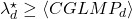 \lambda_d^\star\geq \langle CGLMP_d\rangle